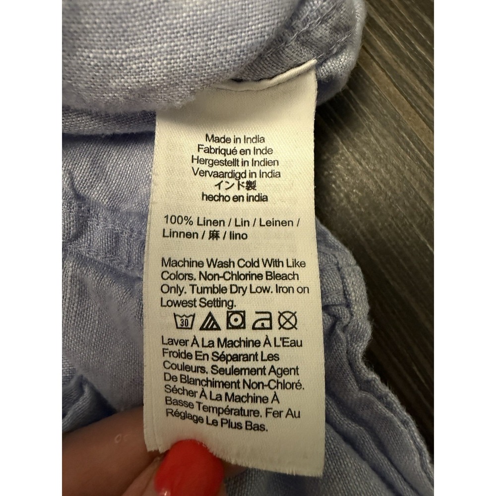 J. Crew Women Wren Slim Button Down Shirt Sz S Baird McNutt 100% Irish Linen - Picture 4 of 7